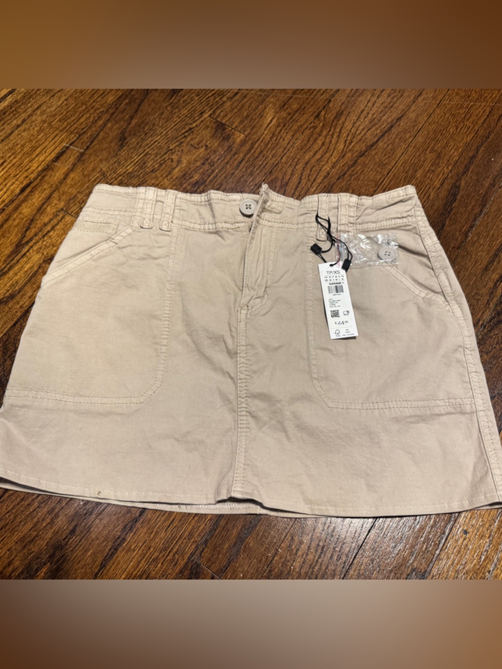 Garage Beige Mini Skirt